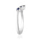 Gin and Grace 10K White Genuine Blue Sapphire Ring with Diamonds for women | Ethically, authentically & organically sourced (Round-Cut) shaped Sapphire hand-crafted jewelry for her | Sapphire Ring for women