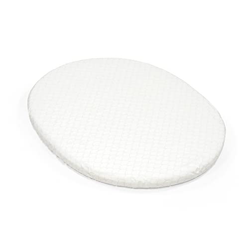 Stokke Sleepi Mini Fitted Sheet, Fans Grey - Soft Sheets for Sweet Dreams - Made for The Oval Sleepi Mini Mattress - Safe, Stylish & Washable - 100% Fine Cotton Percale