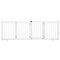 AUSWAY Wooden Pet Safety Gate Free Standing Walk Over Dog Gate,Retractable Puppy Playpen,Enclosure Security Fence for Dog Stair Doorway Barrier with Door Indoor,236CM Extra Width 80CM Tall,White