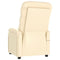 vidaXL Massage Chair, Recliner Chair with Adjustable Backrest and Footrest, Massage Office Chair with 6 Points, Armchair, Cream Faux Leather