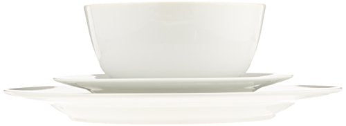 Amazon Basics 18-Piece Kitchen Dinnerware Set, Plates, Dishes, Bowls, Service for 6 - White