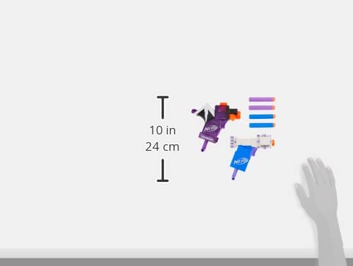 Nerf MicroShots Minecraft Ender Dragon and Elder Guardian Mini Blaster 2-Pack, 4 Nerf Elite Darts, Pull to Prime Handle, Amazon Exclusive