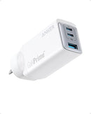 Anker USB C Charger, Anker 735 Charger GaNPrime 65W, PPS 3-Port Fast Compact Wall Charger for MacBook Pro/Air, iPad Pro, Galaxy S23/S23, HP Spectre, Note20/10+, iPhone 14/Pro, and More (White)