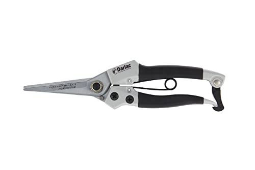 Darlac Compact Snips – Award Winning Garden Snips – Ideal For Delicate & Light Pruning & Topiary Work – Lightweight – Precision Tensioned – SK5 High Carbon Steel – Easy To Use Single Handed