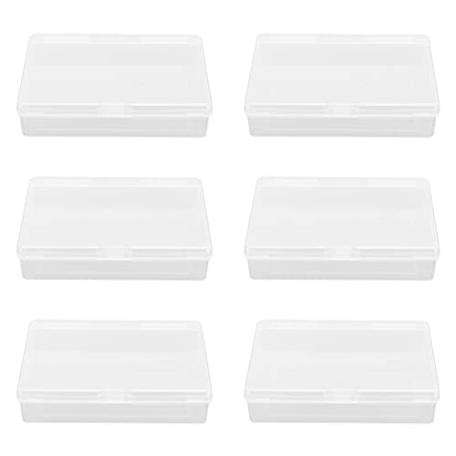 Playing Card Deck Cases Box: 6 Pcs Plastic Empty Playing Card Holder Case Box Storage Organizer Snaps Closed