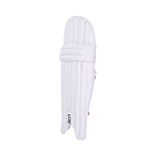 KOOKABURRA Unisex Youth Aura 6.1 Batting Cricket Pads, White, Extra Small Junior UK