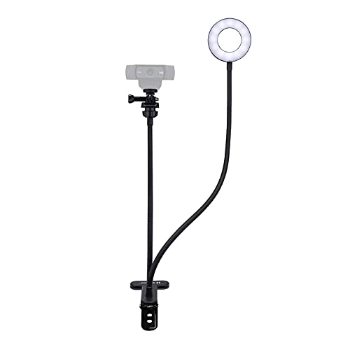 Logitech C922 Pro Stream 1080p Webcam, Knox Gear Holder and Light Stand and 4-Port USB Hub (3 Items)