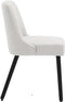 MINCETA Dining Chair,Morden Wood Leg Upholstered Kitchen Chair Set of 2,Performance Fabric in Beige Gray