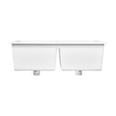 Welba Kitchen Sink Rectangle Double Bowls 770x450x230mm White