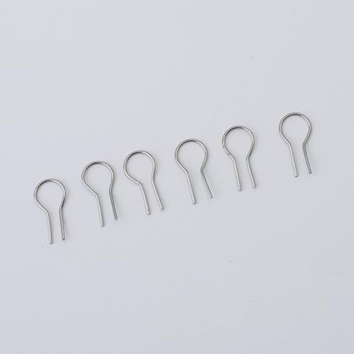 100PCS R-Shaped Hanging Burning Needle for Kiln, Glass Fusing & Ceramic: High Fire Temperature Resistance - Jump Ring Nichrome Hooks for Hobbyists to Make DIY Pendant Ornament Wires (0.55x1.2cm)