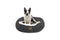 Charlie's Snookie Calming Hooded Pet Dog Cat Bed Round-Shaped Stylish Textured Soft Comfort Cushioned Bolster Padded Corduroy Calming Hooded Indoor/Outdoor - Corncob Small Charcoal