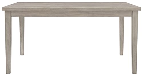 Signature Design by Ashley Parellen Modern Farmhouse Rectangular Dining Room Table, Gray