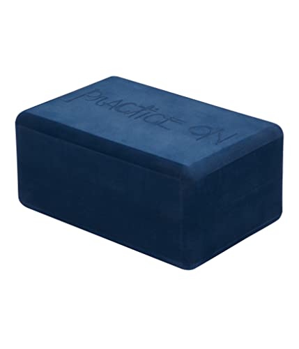 Manduka Yoga Recycled Foam Block - Yoga Prop and Accessory, Comfortable Edges, Lightweight, Firm, Non Slip Recycled Foam, Midnight Blue, 9" x 6" x 4" (22.5 x 15 x 10 cm)(Pack of 2)