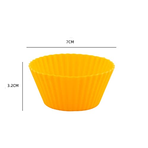 Silicone Cupcake Liners, 24 Pack Reusable Baking Cups Nonstick Easy Clean Pastry Muffin Molds 7cm Silicone Cupcake Moulds for Cake Balls, Muffins, Cupcakes and Candies