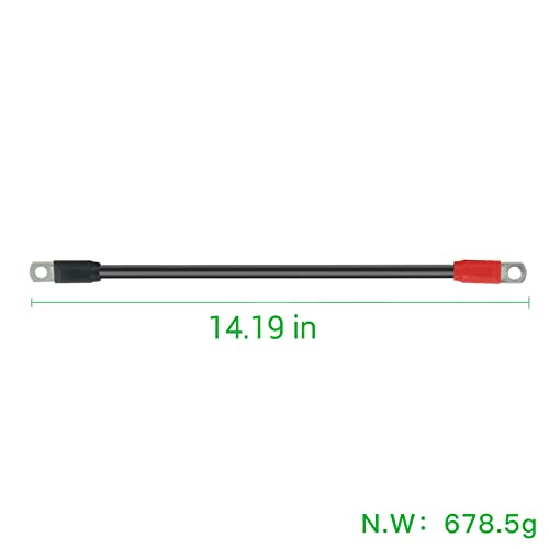 OXTOUF DS Golf Cart Battery Cable Set for Club Car 36V/48V Golf Buggies, 4 AMG Heavy Duty Flexible Battery Cables with Cast Plastic Wrapped Lugs, Durable and Easy to Bend, 5 Pcs