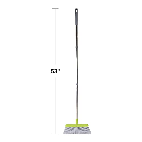 FGY Broom and Dustpan Set for Home, Sweeper and Dust Pan Set for Indoor Kitchen Lobby Office Garage Floor Sweeping