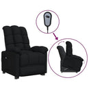 vidaXL Lift Chair, Recliner Chair with Backrest and Footrest, Stand up Chair for Living Room Bedroom, Upholstered Armchair, Black Fabric