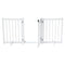 AUSWAY Freestanding Dog Gates with Walk Over Door,Pet Dog Gate Wooden,Foldable Dog Fence Pet Gate Puppy Safety Guard,Indoor Pet Playpen Cat Barrier Protection Net Stair Partition,White with 3 Panels