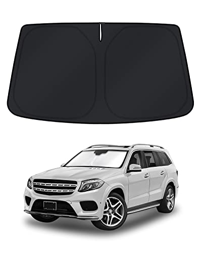 KUST Windshield Sun Shade for Mercedes-Benz GL-Class 2013-2019 Window Shade Sun Visor Cover Foldable Blocks UV Rays Keep Your Car Cooler