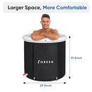 Foresh Large Ice Bath Tub for Athletes, 105 gal Cold Plunge Tub Outdoor with Lid, Portable Bathtub for Cold Therapy, Ice Bath Tub for Adults(29.5 x 31.5in)