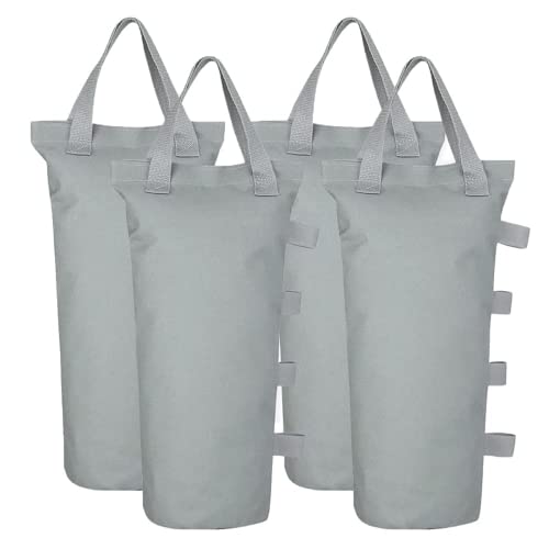 Ikerall Canopy Weights Bag Leg Weight for Pop up Canopy Tent, Sand Bags for Patio Umbrella Instant Outdoor Sun Shelter (4 Pack - Grey)