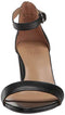 Naturalizer Womens Vera Ankle Strap Block Heel Dress Sandal, Black Leather, 12 Wide