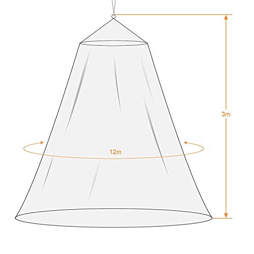 GWHOLE Universal Mosquito Net for Bed Canopy Netting for Single to King Size Beds, White