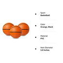 Botabee 5" Mini Basketball Balls for Mini Hoop Basketball or Over The Door Basketball Hoop Games | PVC, Small Basketball for Indoor or Outdoor Play (Mini Basketball, 3 Pack)