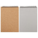 ZEONHEI 10 Pack A5 Blank Spiral Sketch Books, 30 Sheets / 60 Pages of 160gsm Plain Paper Notebook Drawing Pads, Brown Hard Kraft Cover Art A5 Sketchbooks for Painting, Sketching, Drawing