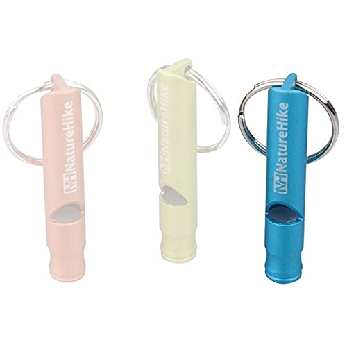 Naturehike 3 PC Emergency Whistles Lifeguard Safety Whistle with Keychain for Outdoor Camping Hiking Boating Hunting Fishing Kayak Kids Rescue Signaling Loud Survival Whistle (2.16') Blue