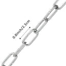 MIVIDE 2 Pack 5M Stainless Steel Chain Link, Chain for Padlock, 3mm Heavy Duty Galvanised Chain Link for Fence Gate, Garage Doors, Swing Chain and Bicycle Security Lock