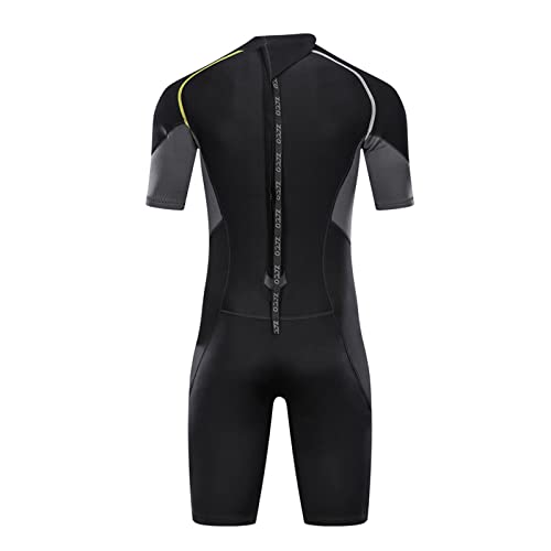 ZCCO Men's Wetsuits 1.5mm Premium Neoprene Back Zip Shorty Dive Skin for Spearfishing,Snorkeling, Surfing,Canoeing,Scuba Diving Suits