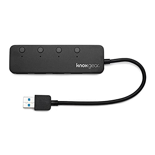 Logitech C922 Pro Stream 1080p Webcam, Knox Gear Holder and Light Stand and 4-Port USB Hub (3 Items)