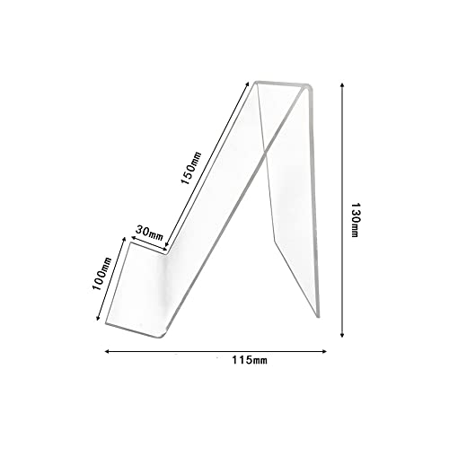 5 Pcs Clear Acrylic Book Stand,Clear Acrylic Easel Display Stand,Multi-Functional Display Easel,Acrylic Ledge Shelf Display Bookshelf Acrylic Display Rack for Displaying Artworks,Books,etc.