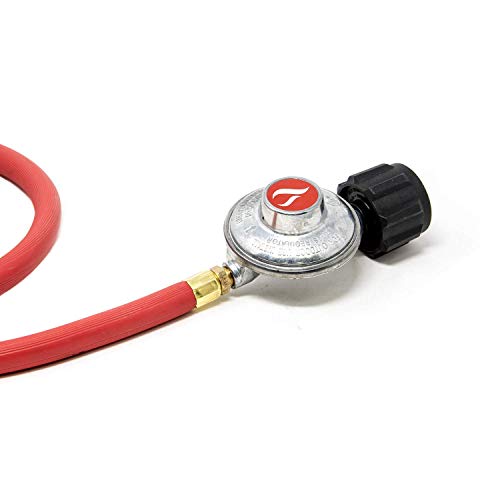Gas One 2102 New Improved 6 ft Low Pressure Propane Regulator and Hose Connection Kit for LP/LPG Most LP/LPG Gas Grill, Heater and Fire Pit Table,Brown/A