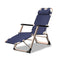 JR Joyreap Reclining Folding Deck Lounge Widening and Strengthening Sun Beach Chair for Outdoor Camping (Blue)