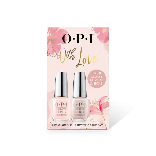 OPI Infinite Shine Duo Gift Set (Bubble Bath, Throw Me A Kiss)