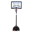 Genki Portable Basketball Hoop Stand System 1.7-2.3m Height Adjustable Net Ring Backboard Rim w/Wheels