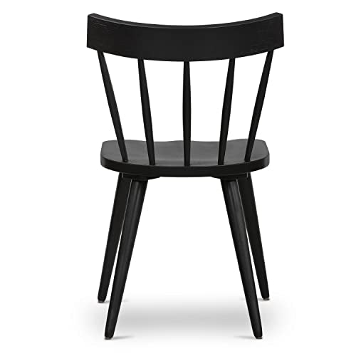Poly & BARK HAVA Dining Chair,Oak, Black