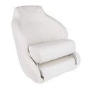 Leader Accessories Two Tone Captains Bucket Seat Boat Seat Premium Sports Flip Up Boat Seat (Model A - White)