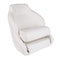 Leader Accessories Two Tone Captains Bucket Seat Boat Seat Premium Sports Flip Up Boat Seat (Model A - White)