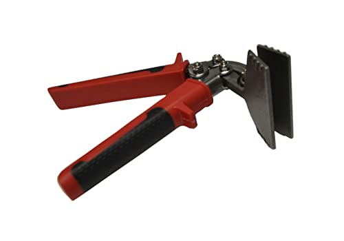 Zeluga ZL180 3.25in. Curverd Jaw Offset Sheet Metal Hand Seamer, Sheet Metal Bender Tools for Flattening Metal, Red/Black