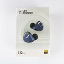 LETSHUOER S12 Pro in Ear Headphones 14.8mm Planar Magnetic Driver IEMs HiFi Earbud with Silver Plated Single Crystal Copper Cable with 2.5mm/3.5mm/4.4mm Headphone Jack (Blue)