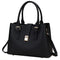 Handbags for Women, VASCHY Soft PU Leather Ladies Top Handle Bag with Triple Compartments Satchel Purse Work Tote Casual Travel Shoulder Bag Black