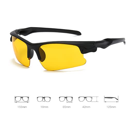 TopHomer Night Driving Glasses, Anti-Glare Night Vision Goggles UV400 Outdoor Spectacles for Cycling, Jogging and Driving (Jaune)