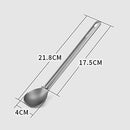 Tentock Titanium Long Handle Spoon Spork for Backpacking Meal Ultralight Camping Flatware Cooking Utensils Multifunctional Tableware with Storage Bag Ideal for Camping Hiking Picnic (Spoon)
