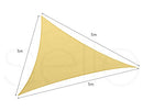 Mountview Sun Shade Sail Cloth Triangle Canopy Outdoor Awning Cover Sand 5x5x5M