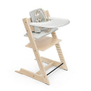 Tripp Trapp High Chair and Cushion with Stokke Tray - Natural with Nordic Grey - Adjustable, Convertible, All-in-One High Chair for Babies & Toddlers