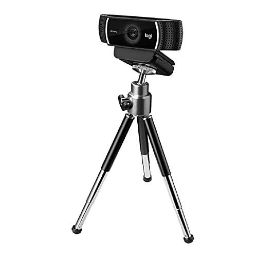 Logitech C922 Pro Stream 1080p Webcam, Knox Gear Holder and Light Stand and 4-Port USB Hub (3 Items)