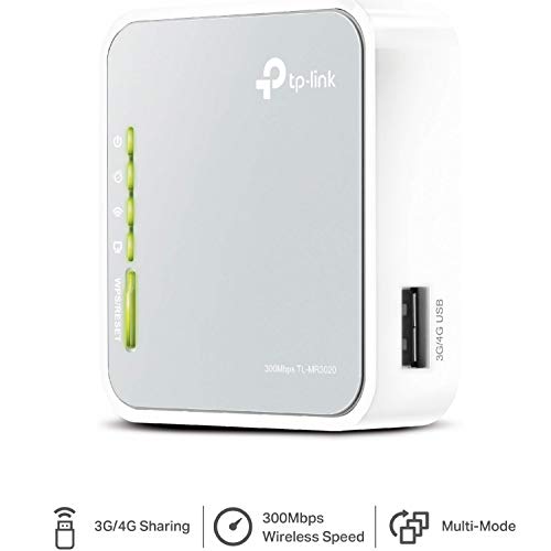 TP-Link N300 Wireless Wi-Fi, Portable 3G/4G Travel Router (TL-MR3020) | AU Version |